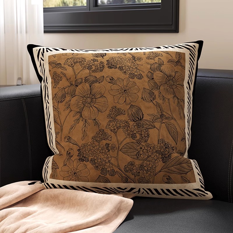 Sofá de sala de estar retro de alto nivel, almohada de cabecera, almohada de cintura en la cama, ventana flotante, almohada de respaldo con núcleo desmontable y lavable