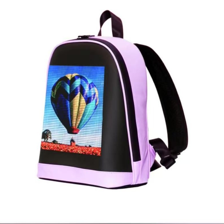 Mochila de pantalla LED nuevo producto de aprendizaje mochila publicidad móvil mochila móvil Bluetooth personalidad DIY patrón de Navidad