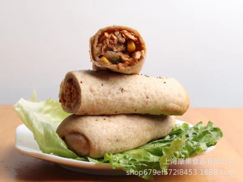 OEM全麦低脂鸡肉卷牛肉卷欧包0脂代餐饱腹食品粗高蛋白贴牌代工面