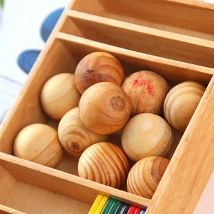 Camphor wood insect repellent moisture-proof wooden ball wardrobe camphor ball camphor wood ball insect-proof deodorant pill sanitary ball insect repellent incense 5 Pack