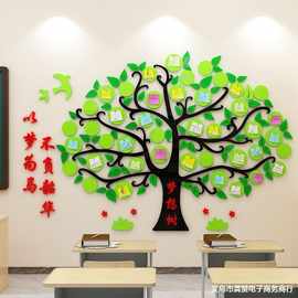 励志树目标墙墙贴班级文化中小学教室布置幼儿园照片墙装饰梦想树