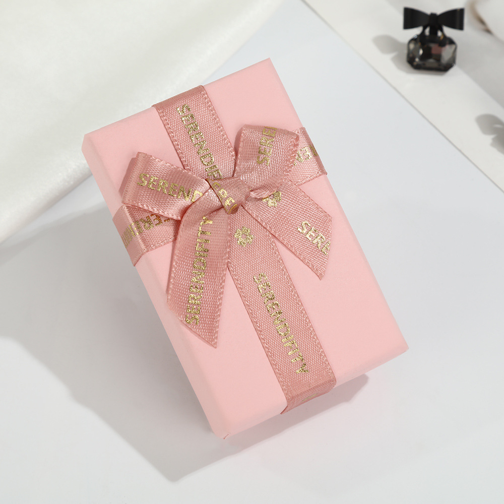 Caja de joyería de arco de moda coreana simple caja de embalaje de regalo de alta calidad caja de almacenamiento de collar de pendientes de anillo