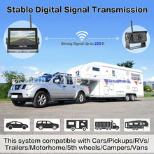 车载DVR后视系统 无线数字信号监控行车记录仪适用于卡车房车 RV