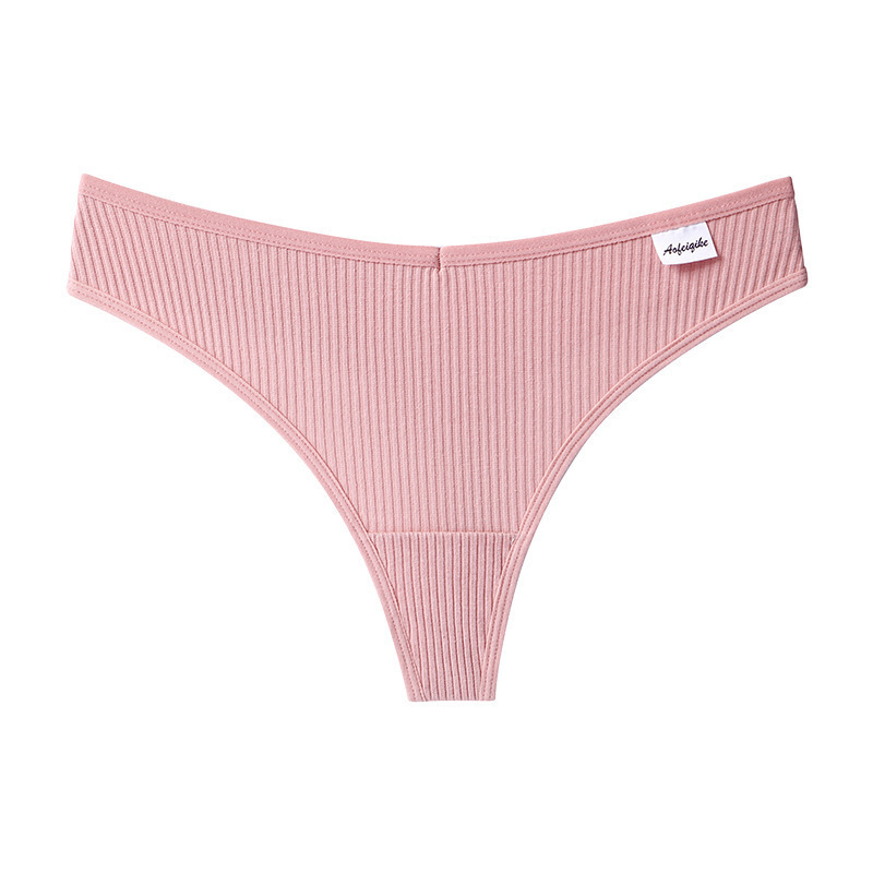 Pantalones de algodón de hilo japonés de mujer transpirables de cintura baja sexy sin marcas deportivas simples pantalones de acondicionamiento físico transpirables selección