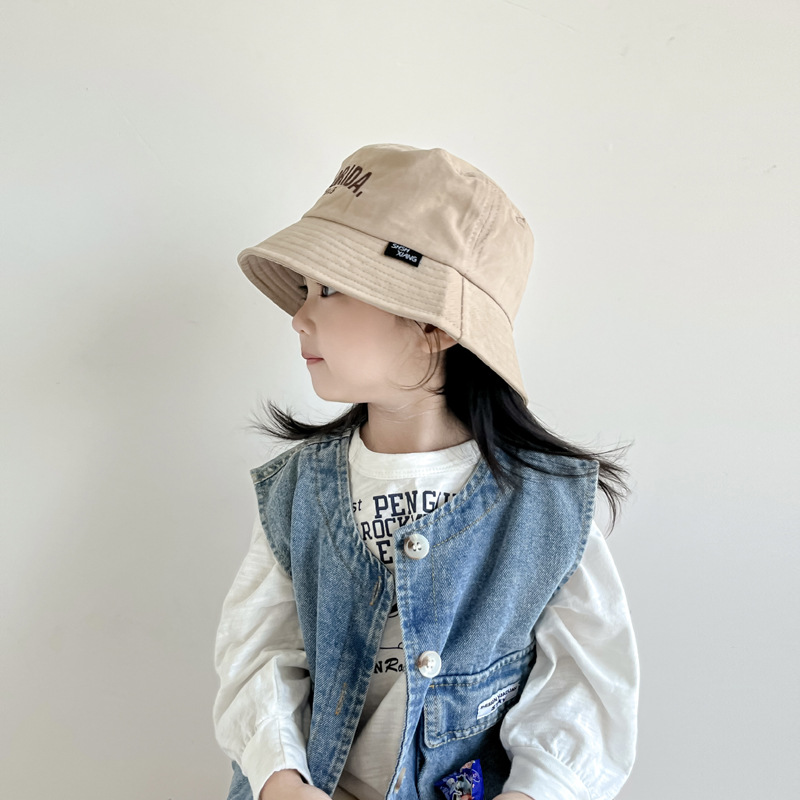 ins sombrero de pescador de bebé coreano primavera y otoño letras casuales versátiles sombrero para niños sombrero para niños sombrero para niñas