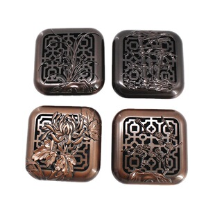 Factory direct supply home incense burner plum orchid bamboo chrysanthemum plate incense tower incense incense seat Zen incense burner metal incense burner ornaments