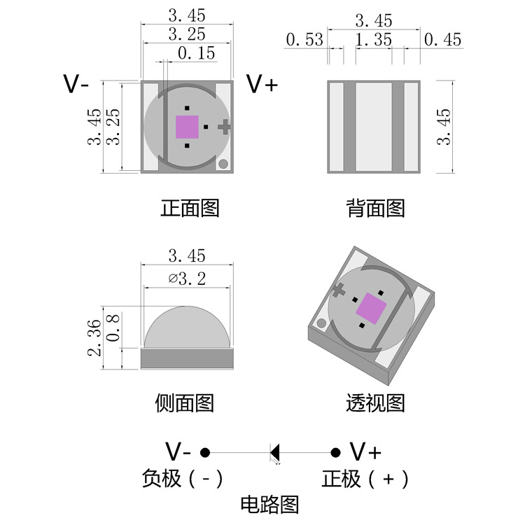 3535�մɻ������ ������365nmled���� UV�Ϲ��鳮�ⴥýled����