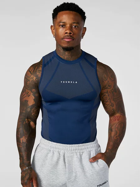 2026 New High-Elastic Training Clothing for Men, Quick-Drying Tight-Fitting Short-Sleeved Running Sports Fitness Tops, Multi-Color Vests