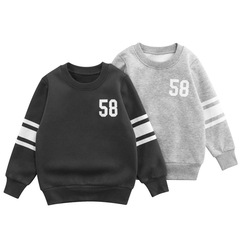 27kids brand children's clothing wholesale children's sweatshirts 2024 spring new style baby clothes pullover plus velvet