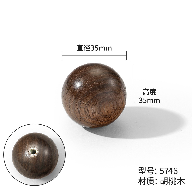 Tirador de madera estilo vintage para muebles