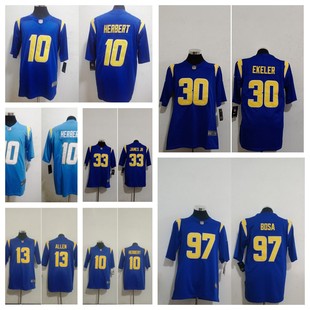 Nfl Jersey Chargers Lightning Team Football Jersey Bosa Herbert Embroidered James Jr Allen