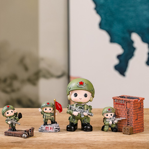Factory direct supply of home furnishings, special forces cartoon dolls, new dolls, resin crafts, creative decorations