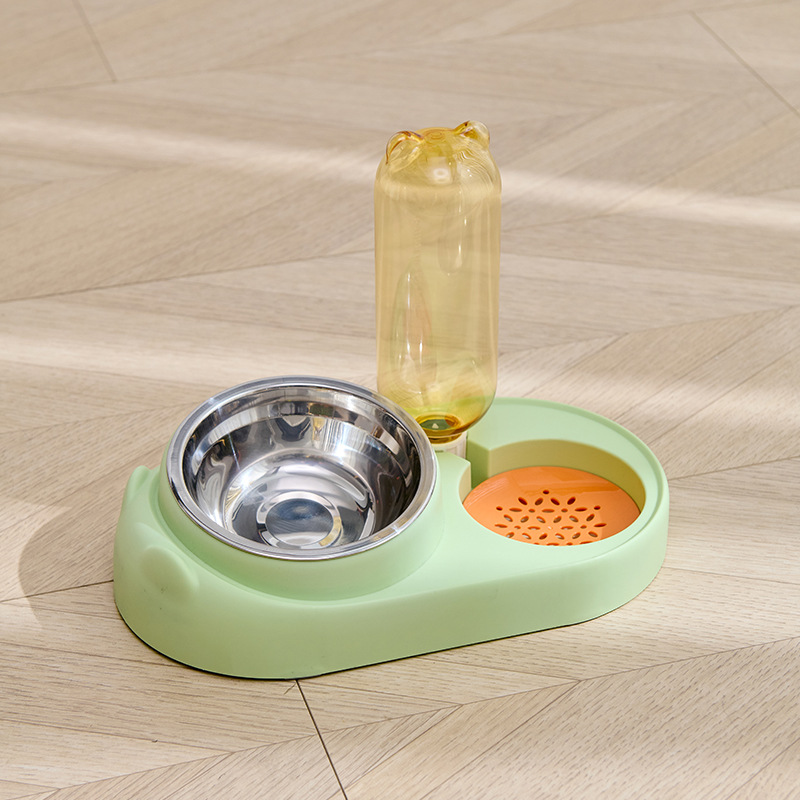 녹색 + 주황색 스테인리스 그릇 포함