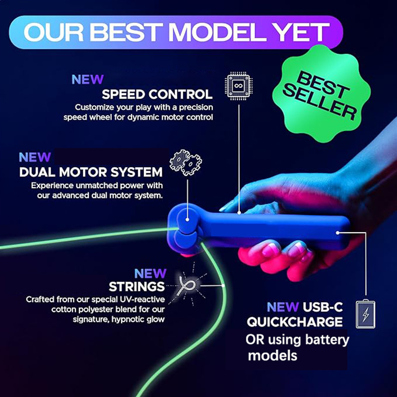 跨境新品解壓繩子發射器ZipString繩子推進器親子玩具繩子發射器