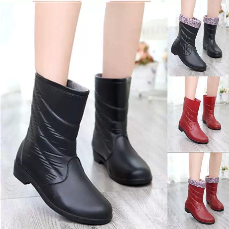 Other Brand Mid-Calf Boots - Fashionable Winter Footwear, Non-Slip Sole, Warm Lined for Cozy All-Day Wear