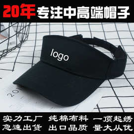 新款空顶广告帽鸭舌帽印字绣logo旅游户外活动太阳帽夏天无顶遮阳