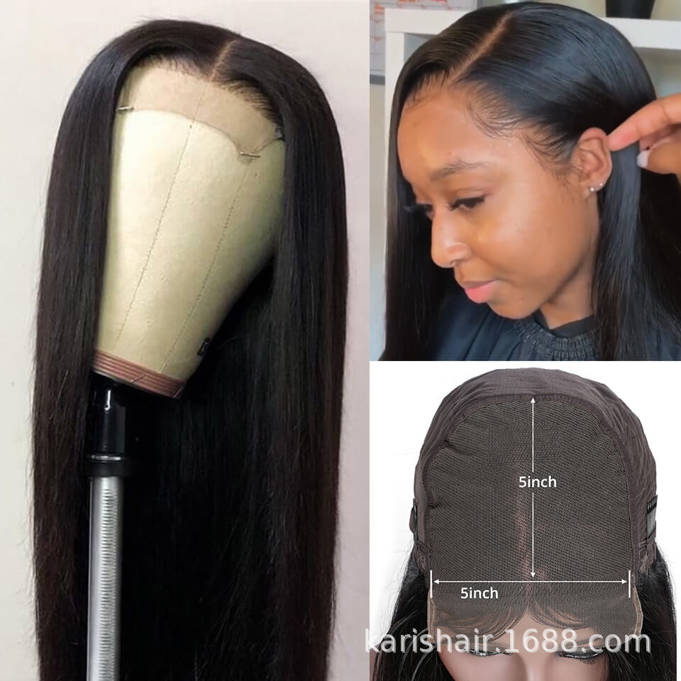5x5 peluca encaje cierre 5x5 pelucas pequeña cabeza peluca negro peluca africana