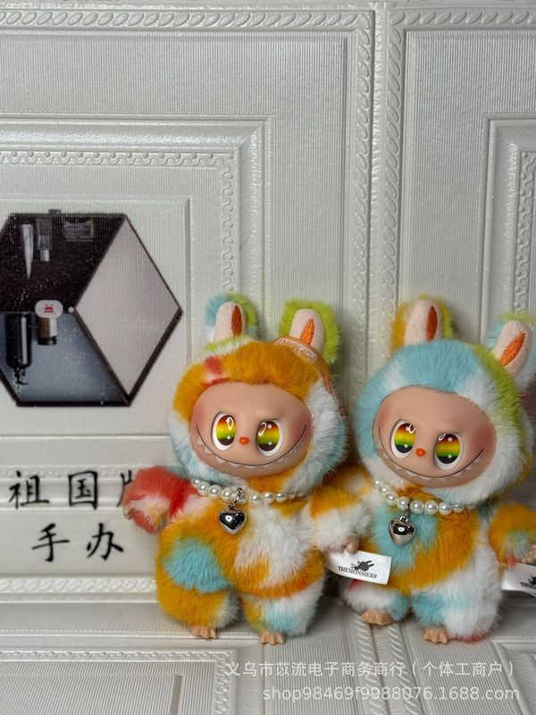 五代卡通拉布布挂件盲袋5.0毛绒LABUBU公仔包包挂饰配项链盲盒玩|undefined