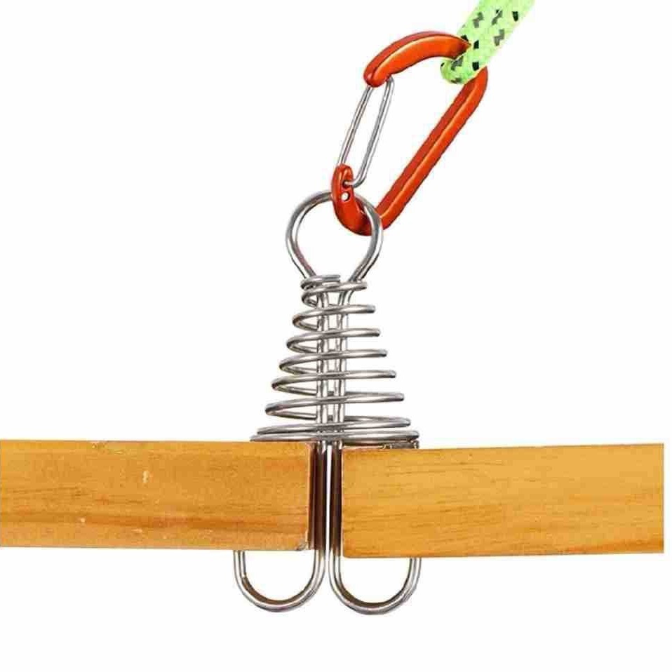Outdoor camping octopus rope buckle camping deck nail tent plywood stainless steel spring wind rope buckle for old customers