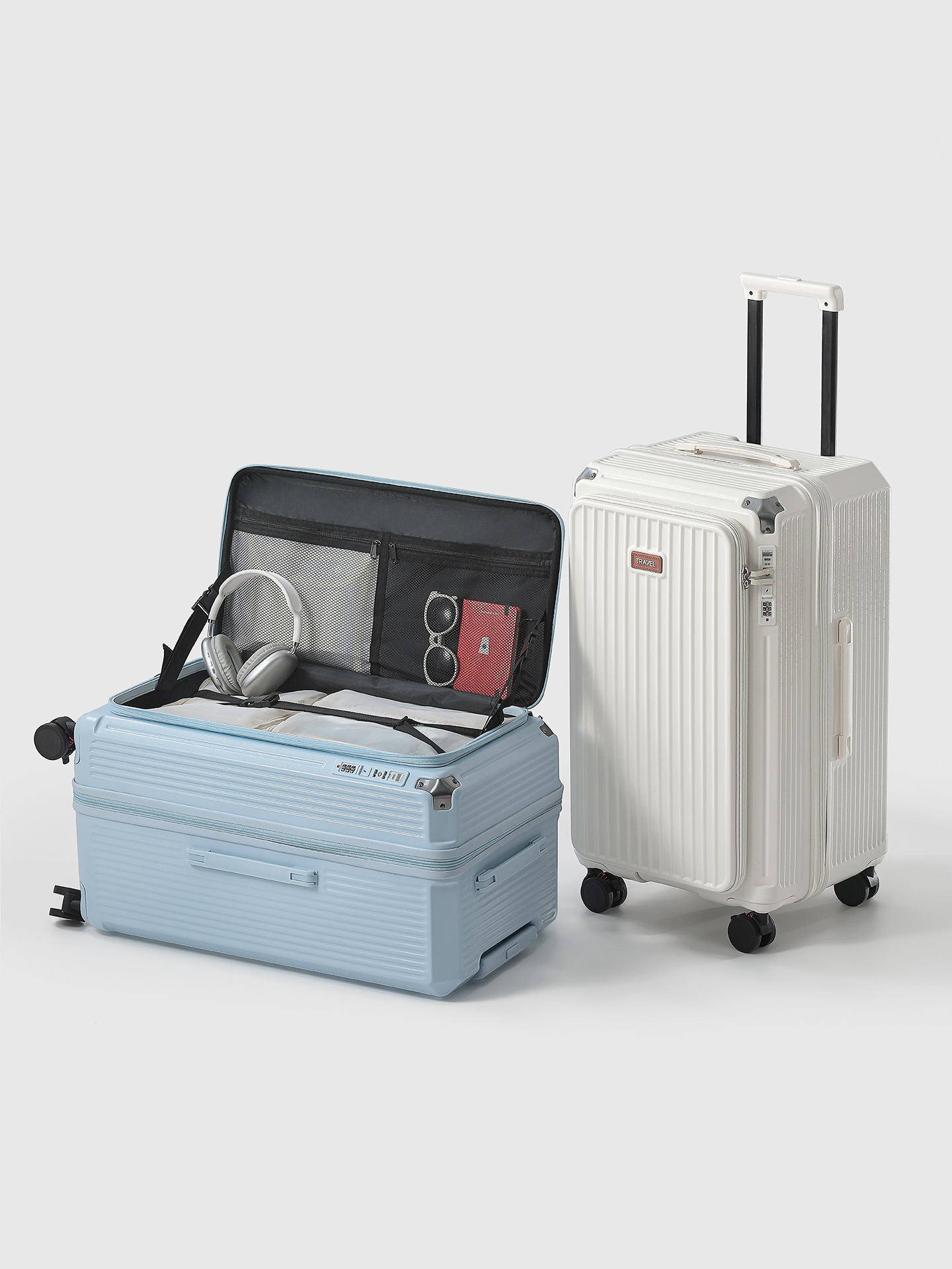 Export 19-inch large-capacity luggage, women's universal wheel trolley suitcase, men's travel case, factory wholesale leather luggage
