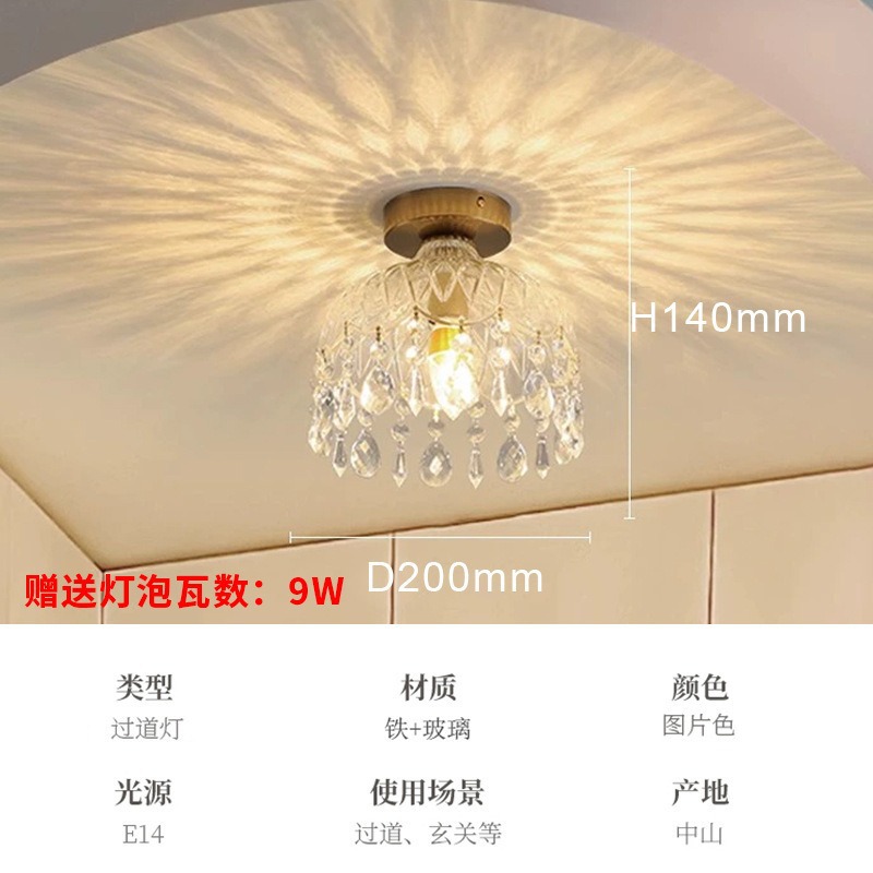 Lámpara de techo con flecos estilo medieval de hierro, vidrio y acrílico con luz LED para sala de estar y dormitorio