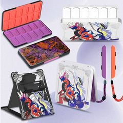 SWITCH Pokémon Vermilion themed game console accessories NS card box bracket rocker cap protective cover shell hand rope