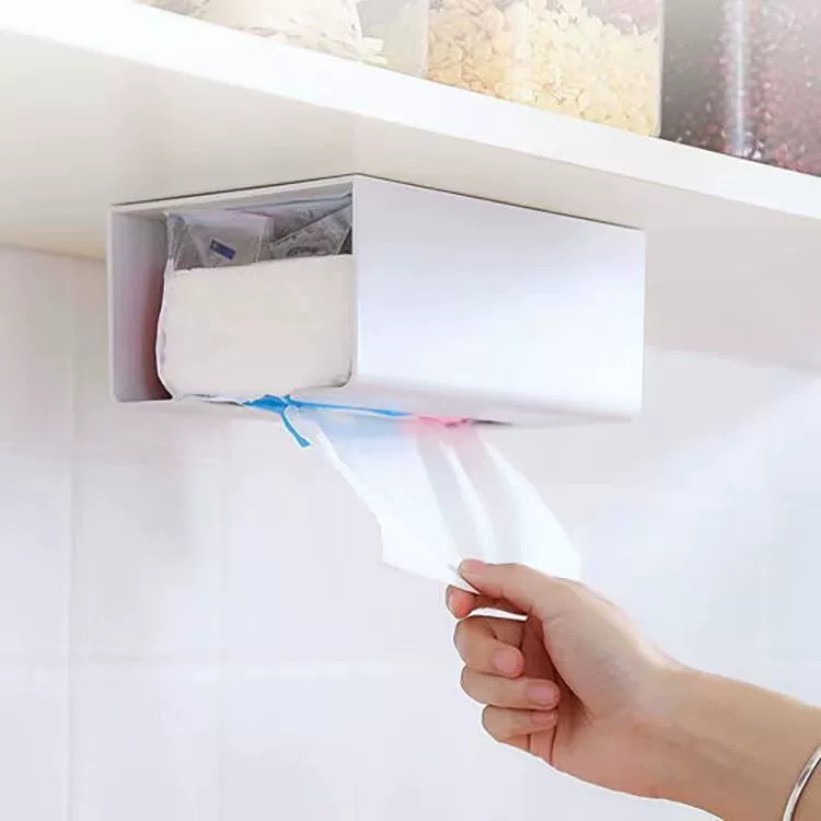 Ящик для салфеток без отверстий Многофункциональный автомобиль Кухня Ванная комната Гостиная Спальня Настенный бумажный ящик