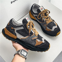 男士休闲运动潮鞋夏季系带时尚潮鞋网布鞋户外跑鞋男鞋现货老爹鞋