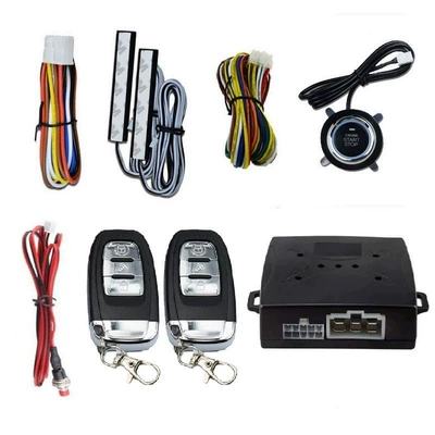 A6 Foreign Trade Product Model: One-Button Start, Remote Start + Keyless Entry + Fuel Pump + Trunk + Three-Dimensional Sensor (Car anti-theft device) - style-1-remote-control-english