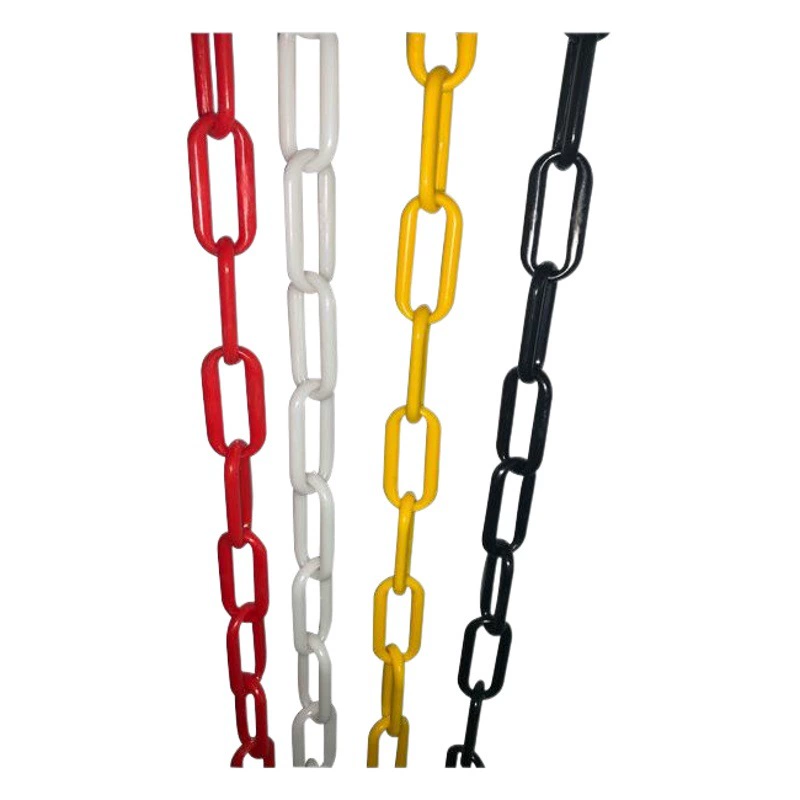 Пластиковая цепь предупреждающий столб дорожный конус соединительная цепь Красные и белые 6 мм изолирующие пирс цепи движение пластиковые защитные цепи