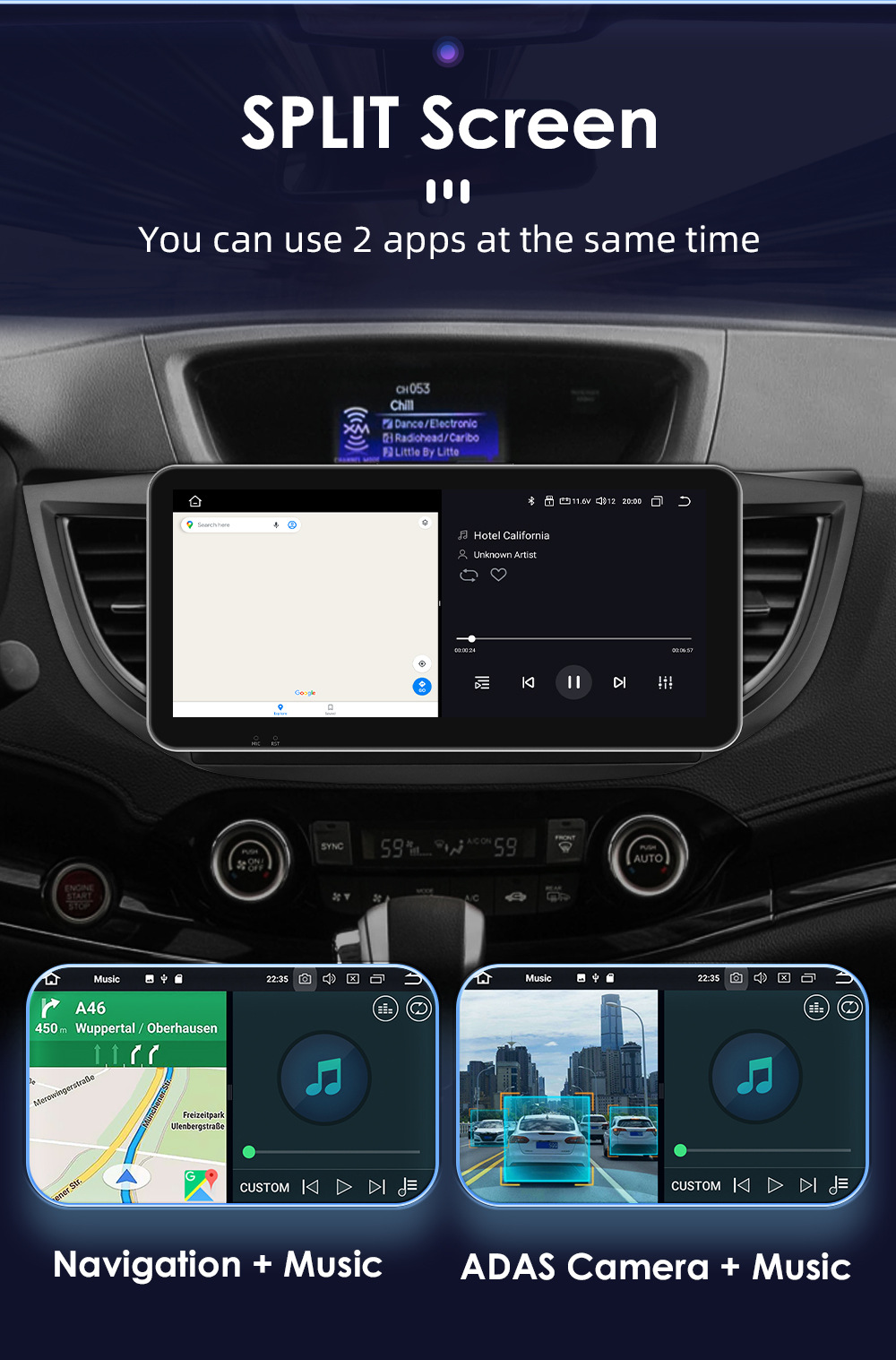 10.33 inch Android navigator GPS is suitable for 12-16 Honda CRV car MP5 player all-in-one machine