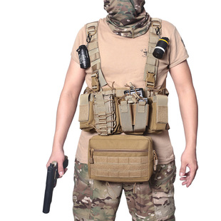 Outdoor Sports Tactical Abdominal Bag Multi-Functional Chest Vest Cs Field Shooting Vest Vest Accessory Bag