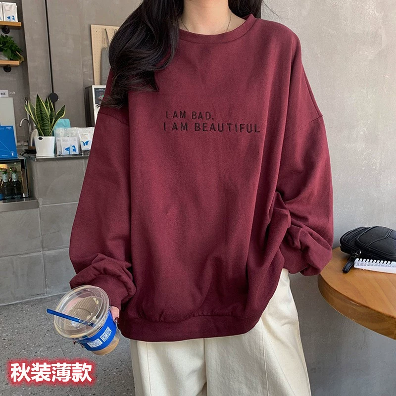 Длинный рукав толстовки, детский oversize в корейском стиле, демисезонная тонкая, размеры M–2XL
