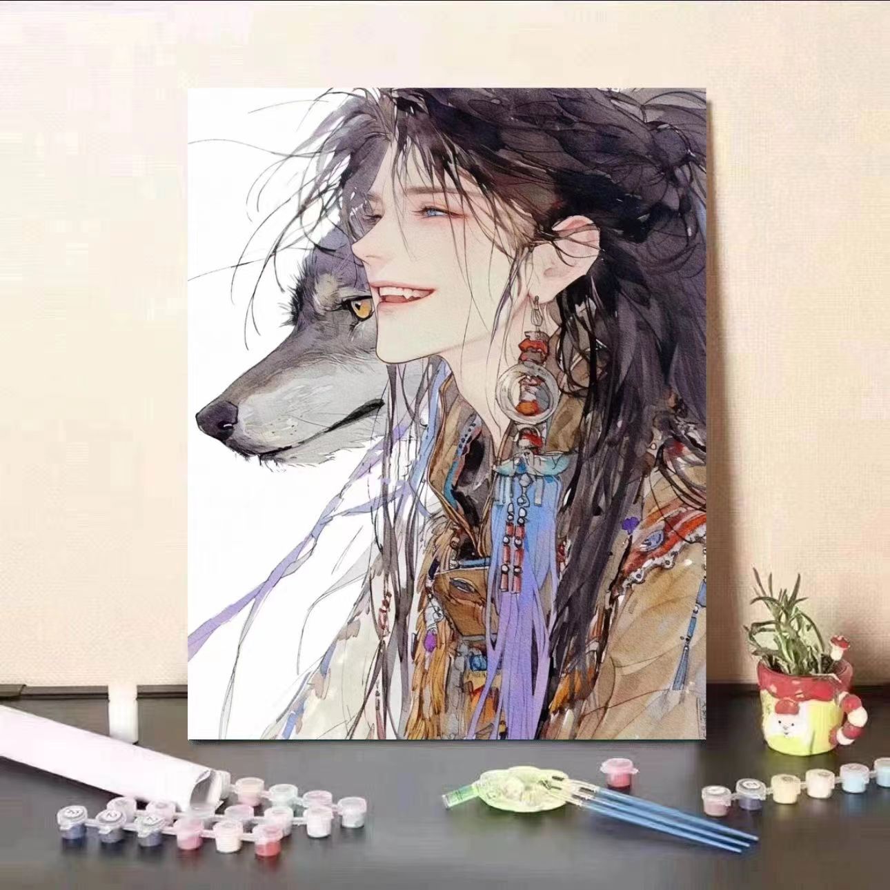 數字油畫diy手工填色治癒高顏值客廳裝飾畫丙烯畫掛牆生日禮物