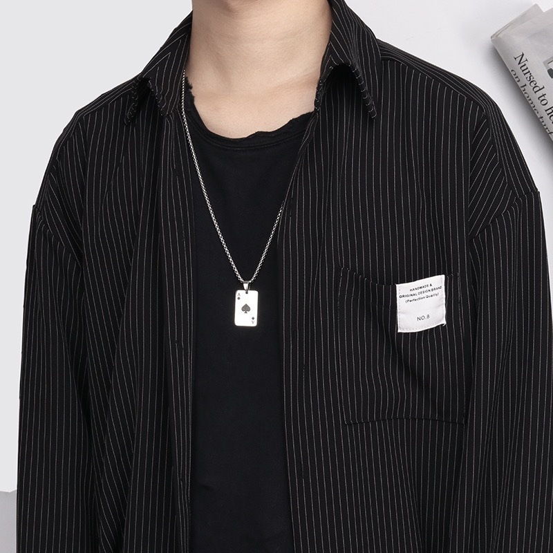 Playing Card Pendant Necklace For Men And Women Stainless Steel_voghion.com