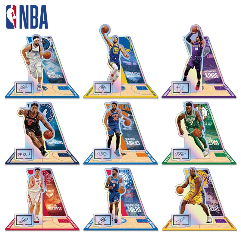 [Nba Basketball Star Full-Color Rainbow Laser Standee] High-Definition Printed Desktop Decoration, Customizable