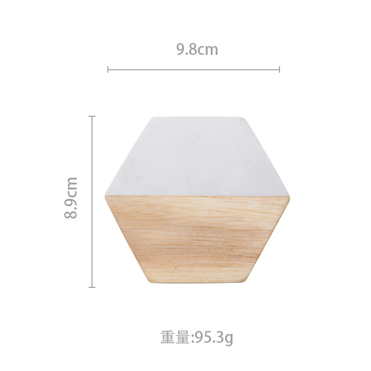 Posavasos redondos de mármol artificial de madera de Xiangsi Ventas directas de fábrica Posavasos de madera de Xiangsi Mesa de comedor Posavasos creativos personalizados