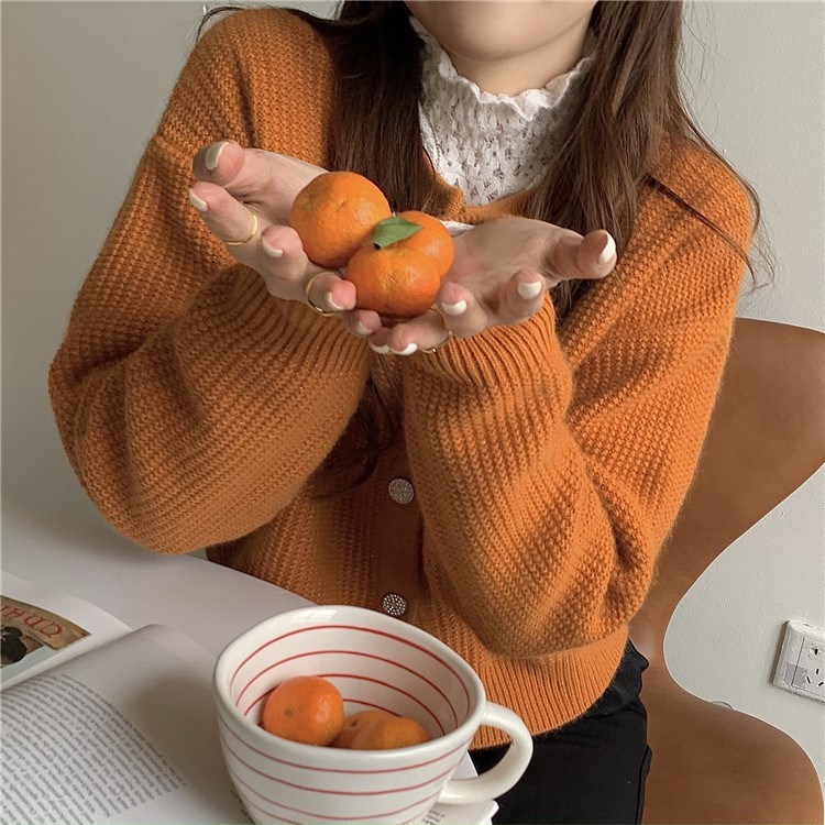Japanese retro sweater 2022 Autumn new style soft and fluffy knitted sweater, loose short cardigan jacket for women pic 40