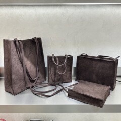 THE*ROW春夏新款款麂皮绒手机包男女通用小方包简约大容量手提包
