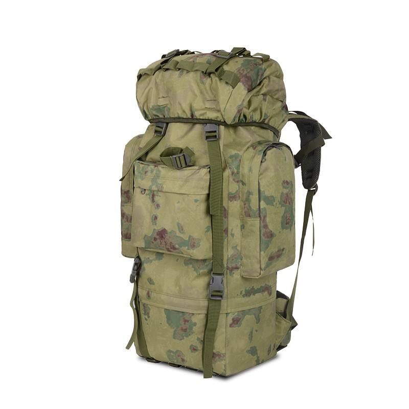 Transfronterizo personalizado al aire libre recargable caminata montaña mochila camping 65l mochila cubierta de lluvia bolsas tácticas en forma de U-suporte