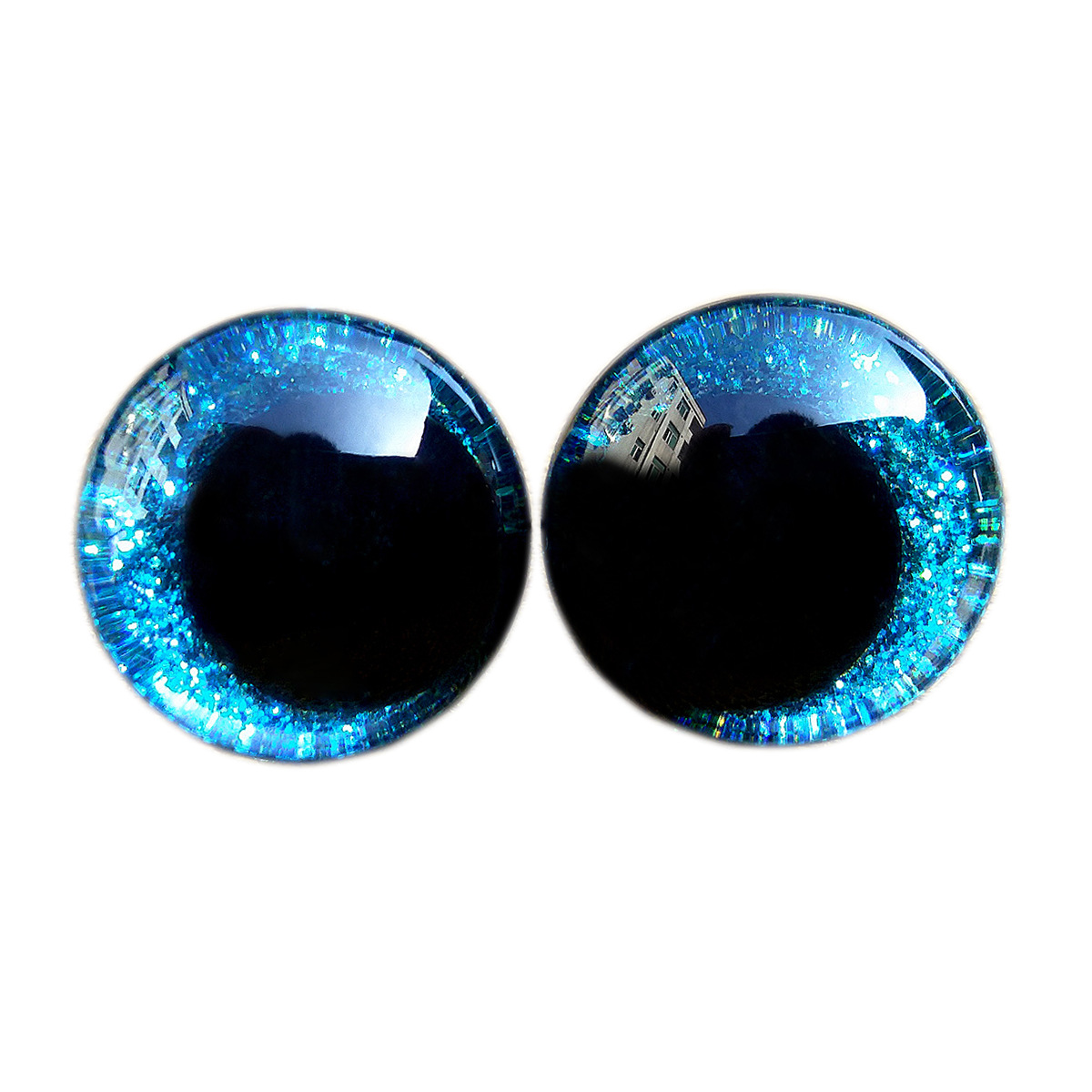 Cruzar la frontera 3D tridimensional alumno excéntrico torcido pupila brillo ojos muñeca de juguete muñeca gancho de punto DIY accesorios cuentas de los ojos