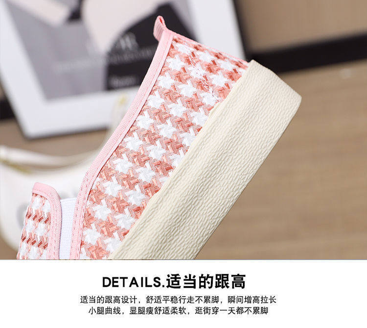 Giày lười nữ vải bạt mũi tròn đế bằng thời trang Hàn Quốc — T04 [Màu cà phê] Phiên bản nâng cấp, T04 [Pink] Phiên bản nâng cấp, T04 [Đen] Phiên bản nâng cấp chi tiết 7
