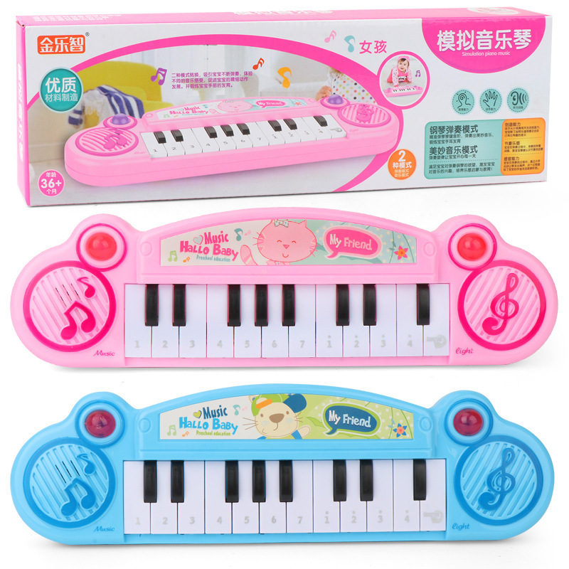Tiktok red Toy Boy bebé órgano electrónico de juguete piano puesto de juguete instrumento musical con música ligera regalo