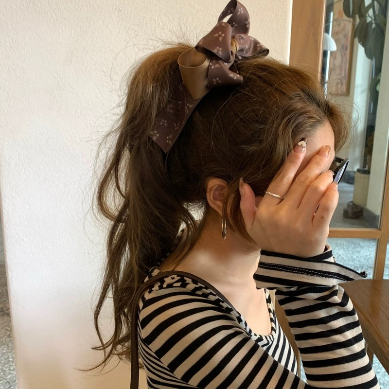 韩国高级感美拉德咖啡色秋冬少女感香蕉夹2025新款高马尾扎发发夹|undefined