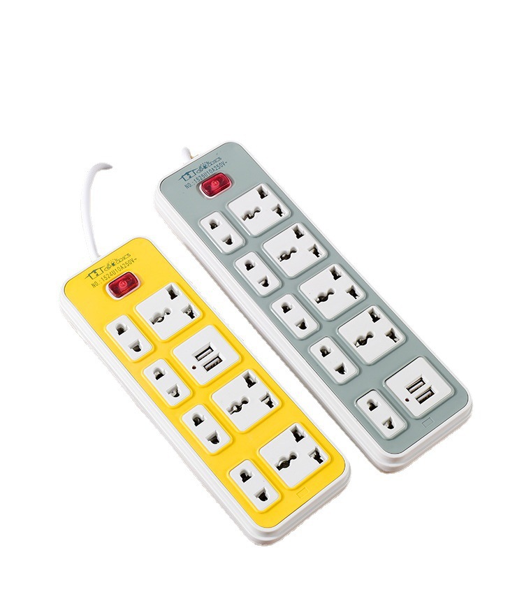 Asia oriental comercio electrónico Tailandia transfronterizo color dos enchufes planos conmutadores USB enchufes multifuncionales