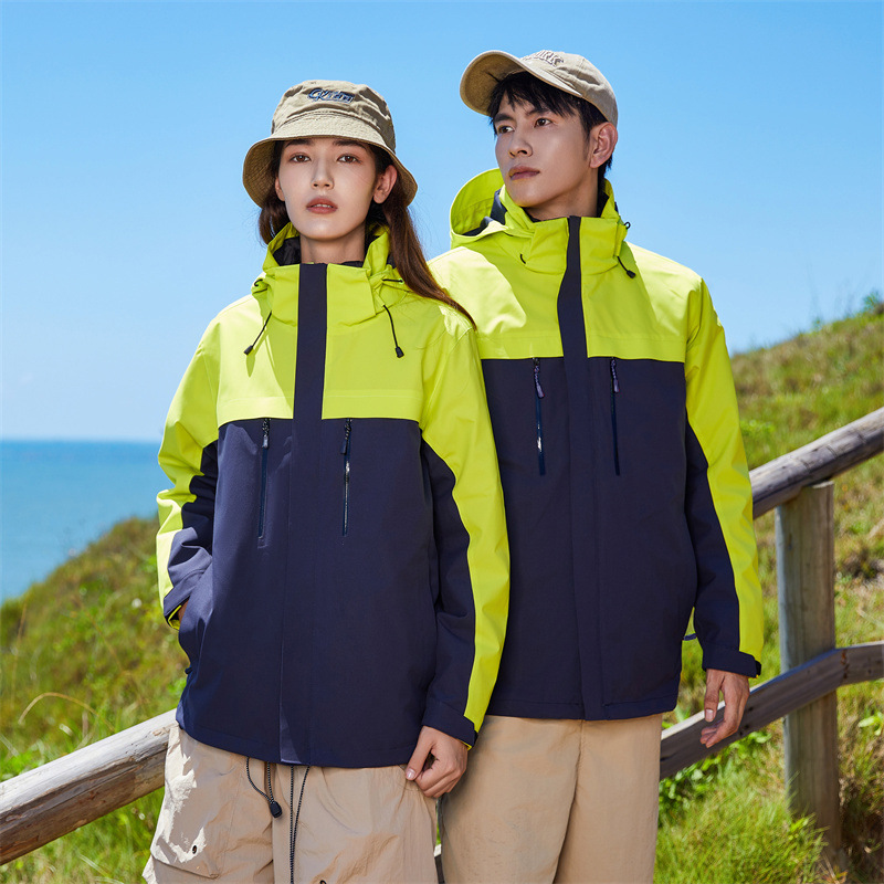 徒步三合一冲锋衣羽绒内胆两件套男女秋冬户外露营防泼水加厚外套