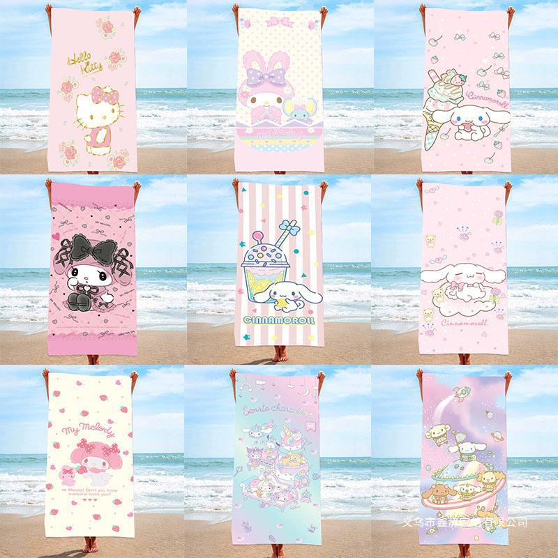 beach cartoon soft quick dry bath towel for swimming