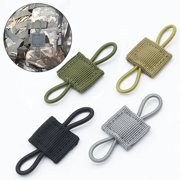 Multi-purpose Vest Accessories Hanging Buckle Outdoor Tactical Belt Fixed Buckle PPT Antenna Flashlight Elastic Webbing Binding Ring
