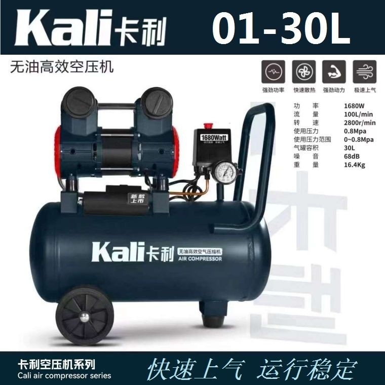 Kali Oil-Free Silent Air Compressor Air Pump 220V High Power 1680W New Model Household Large Air Compressor