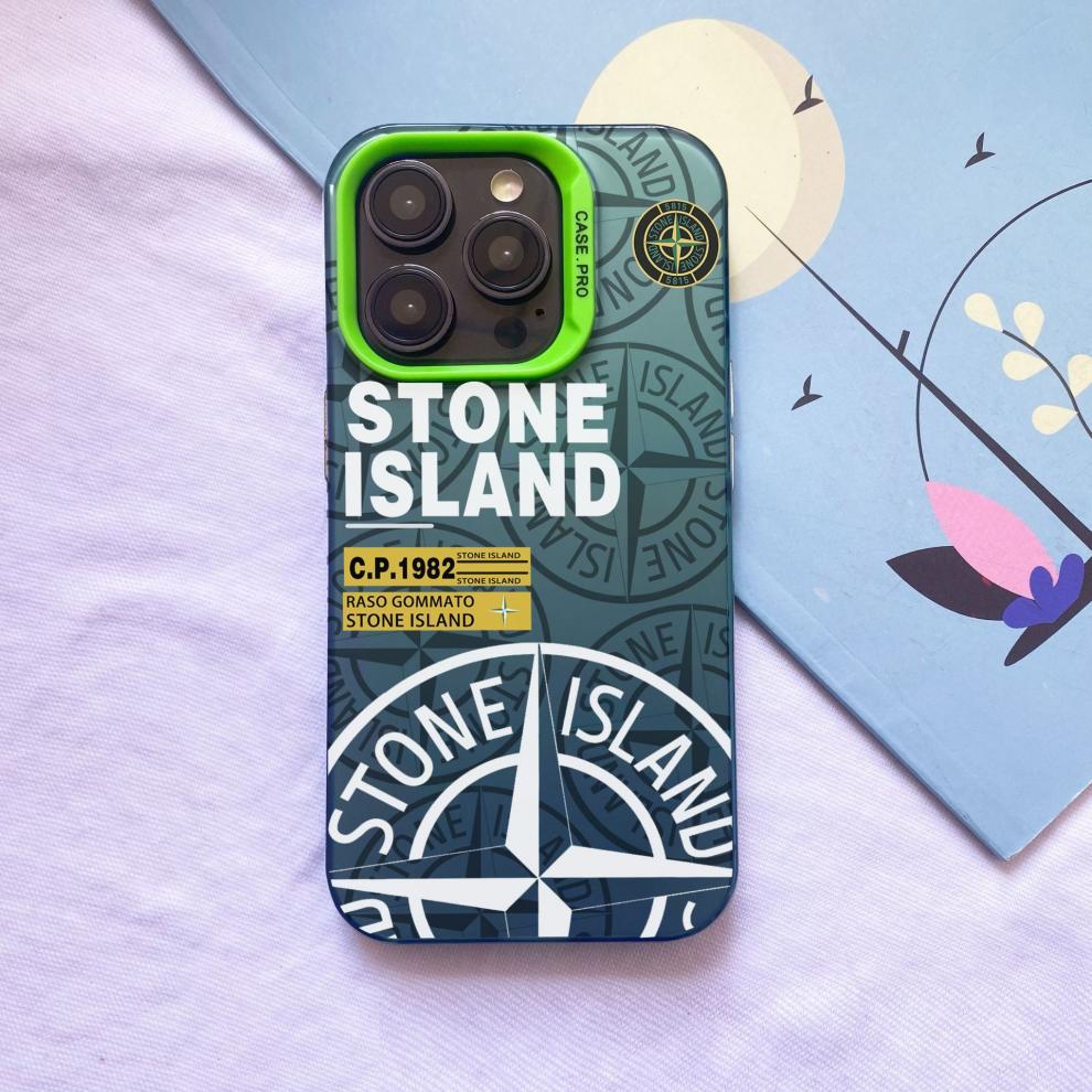 Stone Island Shockproof PC Label IMD Wholesale Mobile Phone case for iPhone 17 16 15 14 Plus 13 12 11 Pro Max case